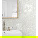 Seabrook Designs Ogee Flora Swiss Coffee &amp; Light Grey Wallpaper thumbnail image 3 of 3