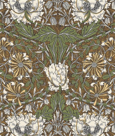 Seabrook Designs Ogee Flora Dijon & Sage Wallpaper