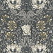 Seabrook Designs Ogee Flora Charcoal & Goldenrod Wallpaper
