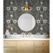 Seabrook Designs Ogee Flora Charcoal &amp; Goldenrod Wallpaper thumbnail image 2 of 4