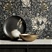 Seabrook Designs Ogee Flora Charcoal &amp; Goldenrod Wallpaper thumbnail image 4 of 4