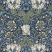 Seabrook Designs Ogee Flora Indigo Dye & Thyme Wallpaper