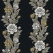 Seabrook Designs Blooming Stripe Ebony & Goldenrod Wallpaper