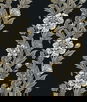 Seabrook Designs Blooming Stripe Ebony & Goldenrod Wallpaper