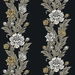 Seabrook Designs Blooming Stripe Ebony &amp; Goldenrod Wallpaper thumbnail image 1 of 3