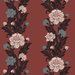 Seabrook Designs Blooming Stripe Pale Carmine & Aqua Wallpaper