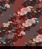 Seabrook Designs Blooming Stripe Pale Carmine & Aqua Wallpaper