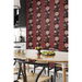 Seabrook Designs Blooming Stripe Pale Carmine &amp; Aqua Wallpaper thumbnail image 2 of 3