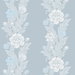 Seabrook Designs Blooming Stripe Baby Blue Wallpaper