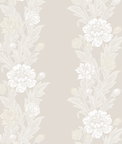 Seabrook Designs Blooming Stripe Swiss Coffee Wallpaper