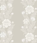 Seabrook Designs Blooming Stripe Metallic Pearl Wallpaper