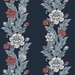 Seabrook Designs Blooming Stripe Deep Navy & Berry Wallpaper