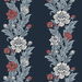 Seabrook Designs Blooming Stripe Deep Navy &amp; Berry Wallpaper thumbnail image 1 of 3