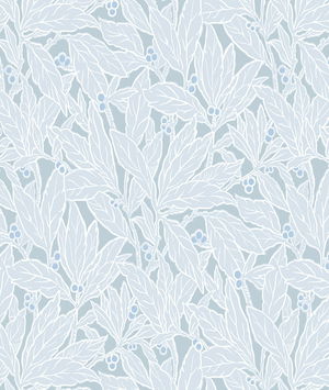 Seabrook Designs Leaf & Berry Powder Blue Wallpaper