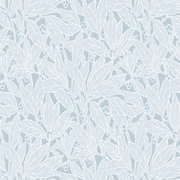 Seabrook Designs Leaf &amp; Berry Powder Blue Wallpaper image 1 of 3