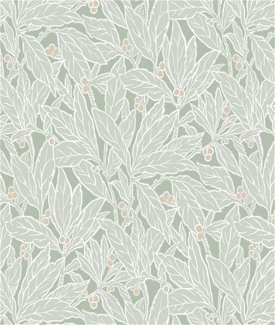 Seabrook Designs Leaf & Berry Spearmint Wallpaper