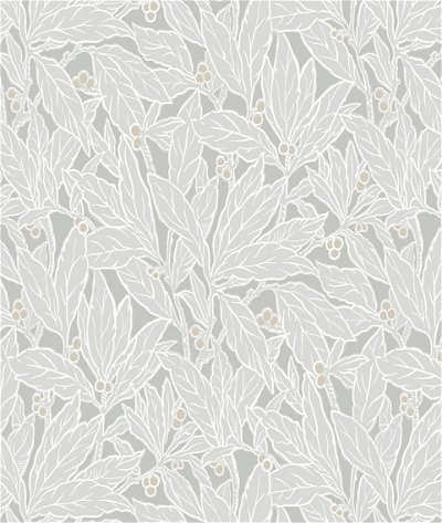 Seabrook Designs Leaf & Berry Daydream Grey Wallpaper