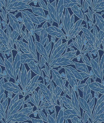 Seabrook Designs Leaf & Berry Marine Blue Wallpaper