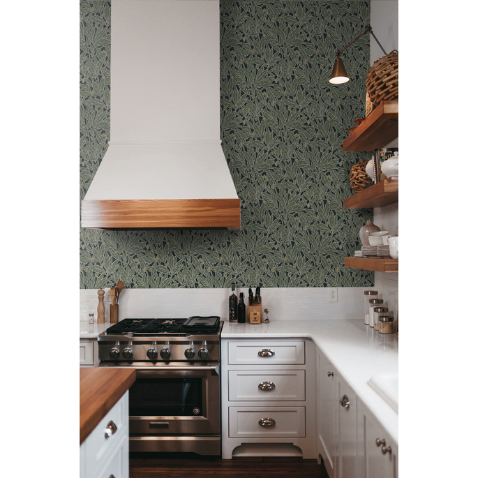 Seabrook Designs Leaf &amp; Berry Rosemary Wallpaper image 4 of 4