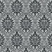 Seabrook Designs Luna Ogee Ebony & Argos Grey Wallpaper