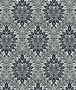 Seabrook Designs Luna Ogee Ebony & Argos Grey Wallpaper