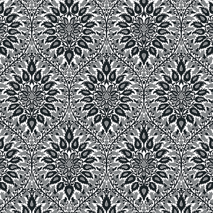 Seabrook Designs Luna Ogee Ebony &amp; Argos Grey Wallpaper image 1 of 3