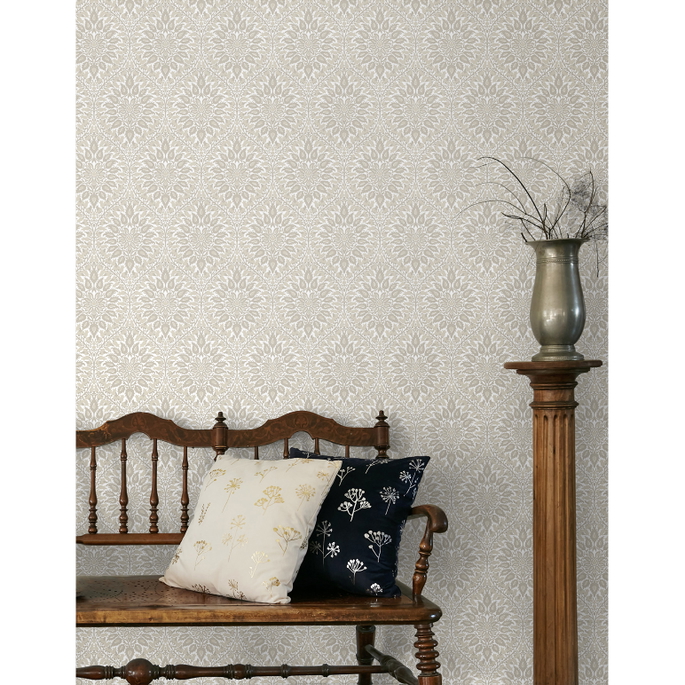 Seabrook Designs Luna Ogee Natural Cream Wallpaper image 3 of 3