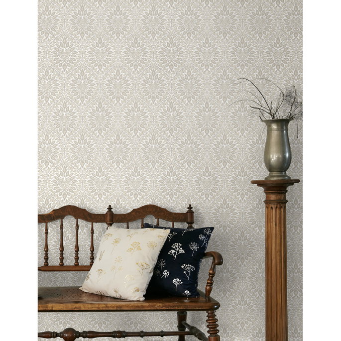Seabrook Designs Luna Ogee Natural Cream Wallpaper image 3 of 3