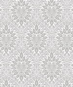 Seabrook Designs Luna Ogee Daydream Grey Wallpaper