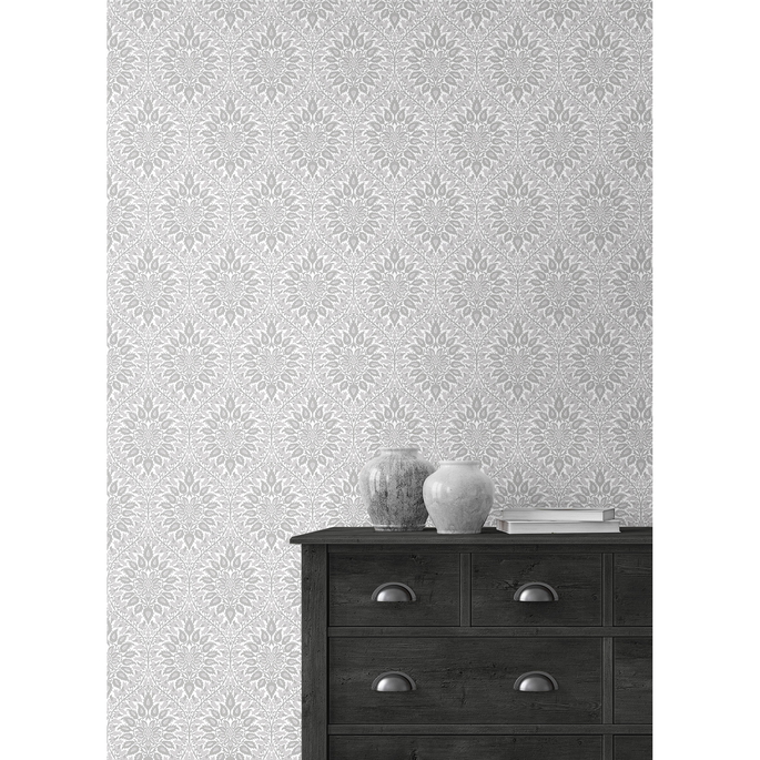 Seabrook Designs Luna Ogee Daydream Grey Wallpaper image 2 of 3