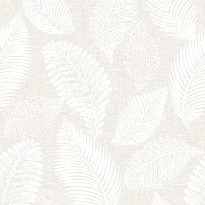 Seabrook Designs Tossed Leaves Cool Linen Wallpaper image 1 of 4