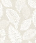 Seabrook Designs Tossed Leaves Warm Sand Wallpaper