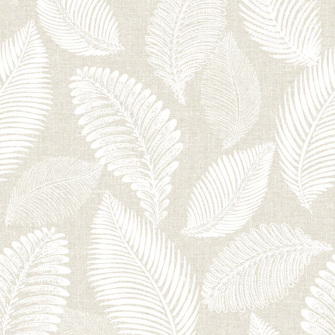 Seabrook Designs Tossed Leaves Warm Sand Wallpaper image 1 of 4