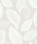 Seabrook Designs Tossed Leaves Dove Greige Wallpaper