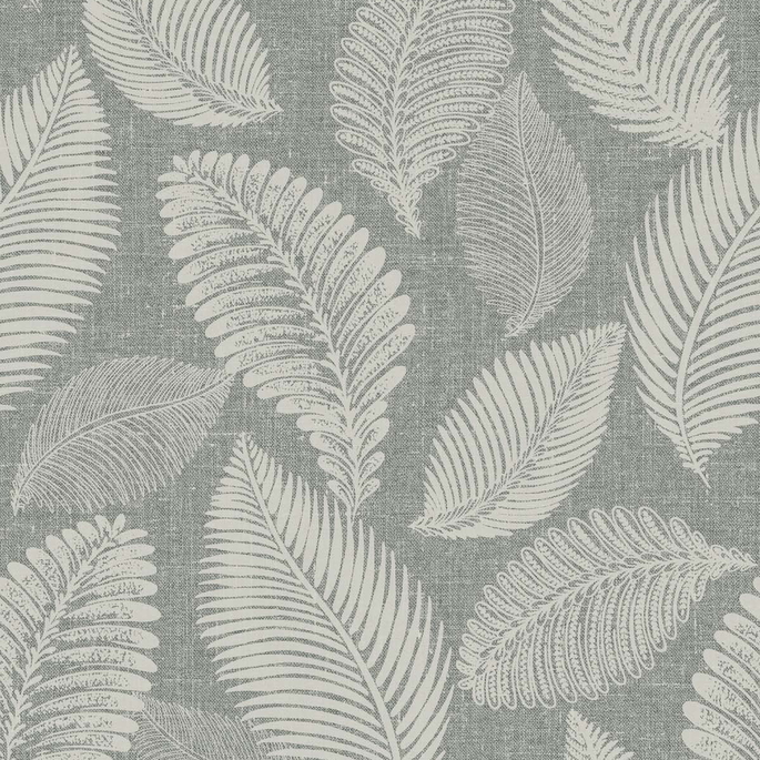 Seabrook Designs Tossed Leaves Charcoal Linen Wallpaper image 1 of 5