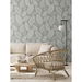 Seabrook Designs Tossed Leaves Charcoal Linen Wallpaper thumbnail image 5 of 5