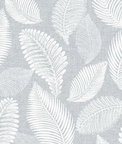 Seabrook Designs Tossed Leaves Ice Wallpaper