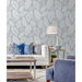 Seabrook Designs Tossed Leaves Ice Wallpaper thumbnail image 2 of 5