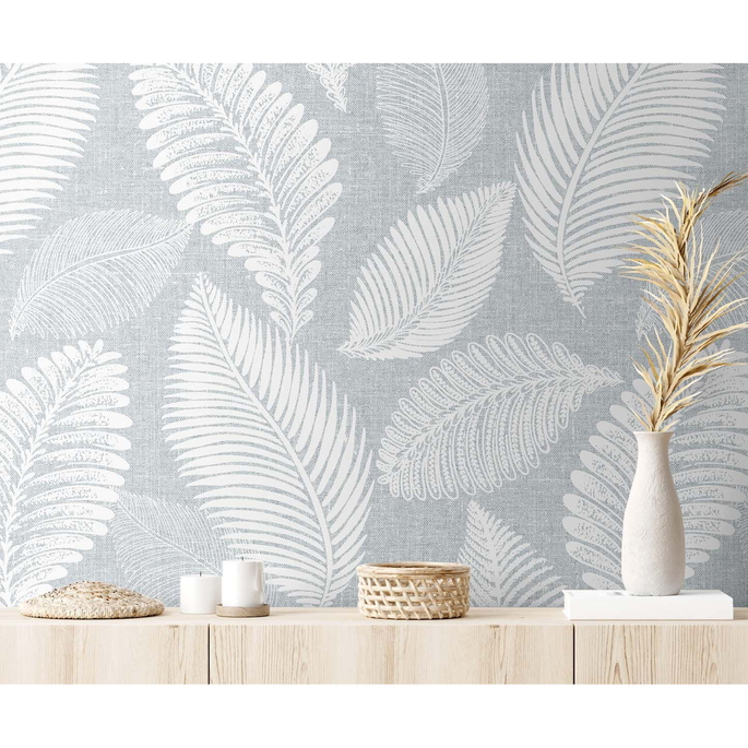Seabrook Designs Tossed Leaves Ice Wallpaper image 4 of 5