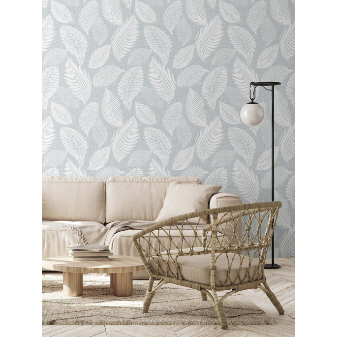 Seabrook Designs Tossed Leaves Ice Wallpaper image 5 of 5
