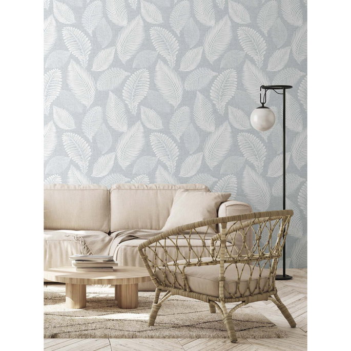 Seabrook Designs Tossed Leaves Ice Wallpaper image 5 of 5