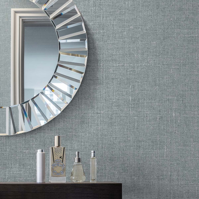 Seabrook Designs Abington Faux Linen Denim Wash Wallpaper image 2 of 2