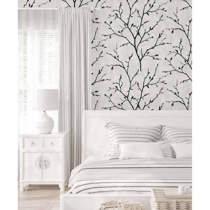 Seabrook Designs Avena Branches Contrast Wallpaper image 4 of 4