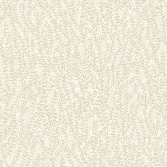 Seabrook Designs Seaweed Beaded Branches Off White Satin Wallpaper image 1 of 3