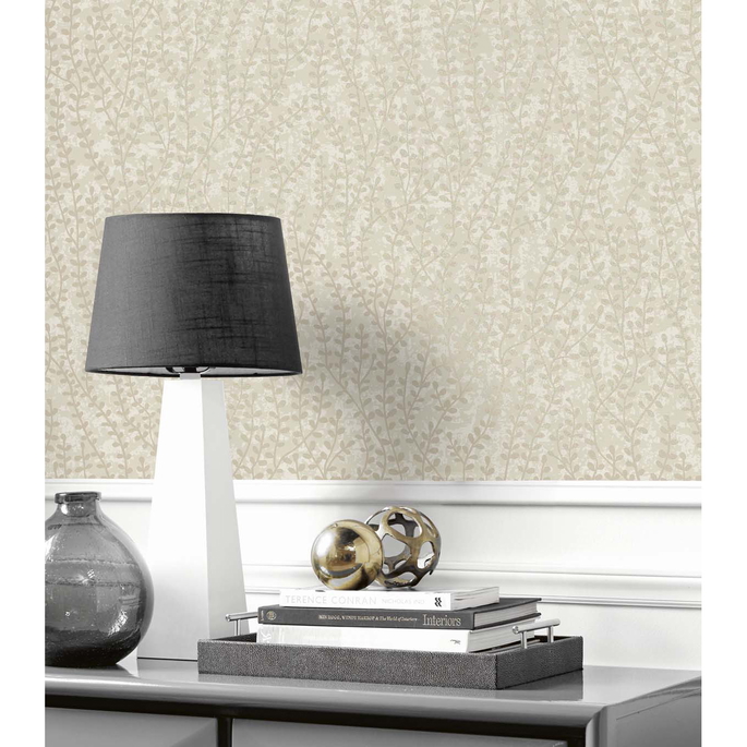 Seabrook Designs Seaweed Beaded Branches Organic Silk Wallpaper image 3 of 3