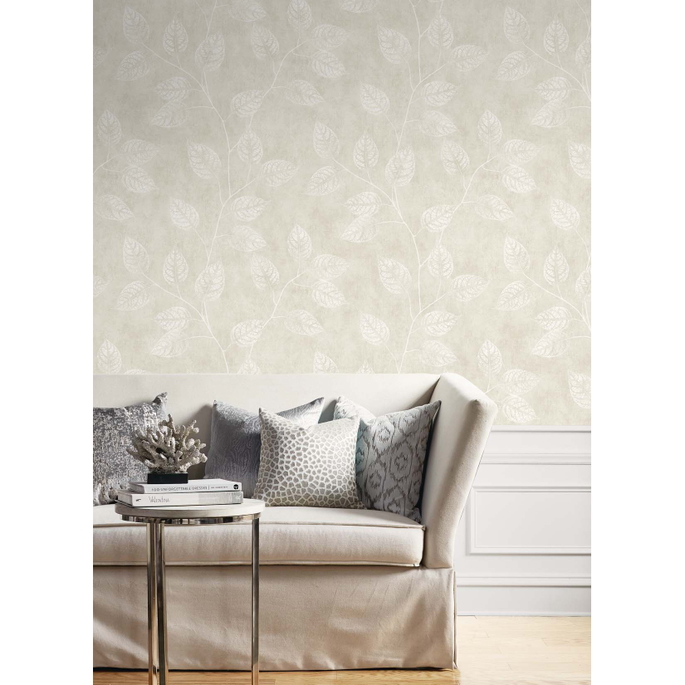 Seabrook Designs Branch Trail Silhouette Raw Linen Wallpaper image 2 of 3