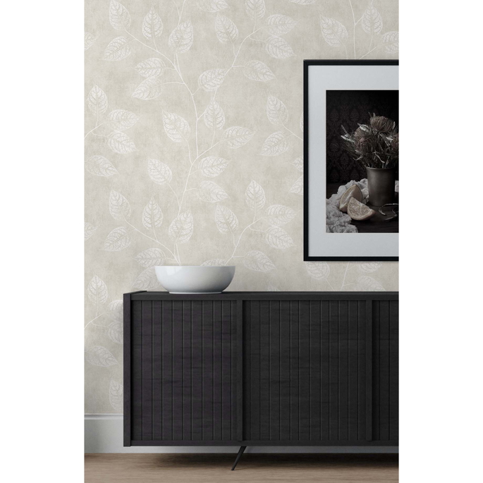 Seabrook Designs Branch Trail Silhouette Raw Linen Wallpaper image 3 of 3