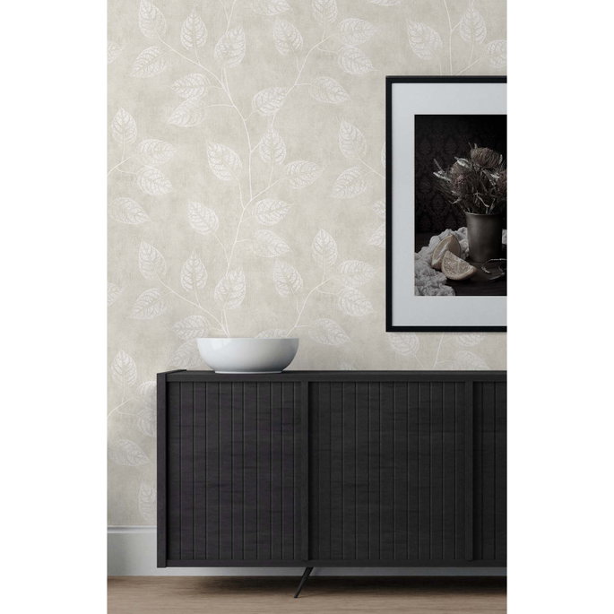 Seabrook Designs Branch Trail Silhouette Raw Linen Wallpaper image 3 of 3