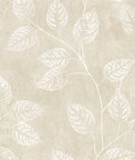 Seabrook Designs Branch Trail Silhouette Summer Sand Wallpaper