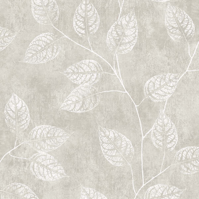 Seabrook Designs Branch Trail Silhouette Grey Taupe Wallpaper image 1 of 3